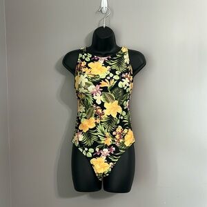 Hurley one pice swim suit, tropical design